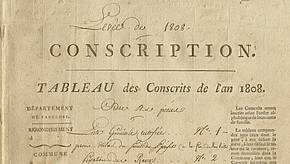 Consultez le tableau des conscrits du canton d’Apt de la classe de 1808 suivant le rang qui leur a été désigné par le sort. 8 mai 1807