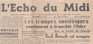 L’Écho du Midi – Cavaillon se fait l’écho de l’avancée des alliés russes - Agrandir l'image (fenêtre modale)