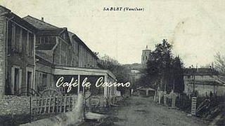 Sablet, vue du café le Casino (AD Vaucluse)