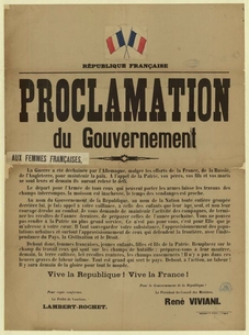 Voir l'affiche de la proclamation du gouvernement en plus grand