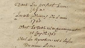 Consultez les actes judiciaires de l’année 1760 de la cour de Visan.