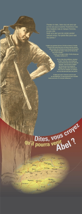 Silhouette de l'agriculteur 'Dites, vous croyez qu'il pourra venir Abel ?'