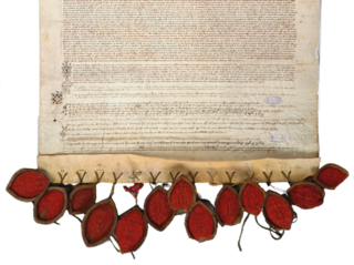 Exposé de l'élection d'Urbain VI par douze cardinaux réunis à Anagni, 2 août 1378 (AD Vaucluse 19 H 64 / 2)