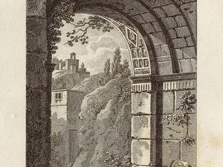 "1ère vue d'un arc de triomphe à Cavaillon, département de Vaucluse", début XIXe siècle, estampe sur papier (AD Vaucluse 2 fi 1008) - Agrandir l'image, .JPG 2 Mo (fenêtre modale)