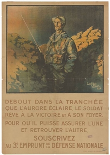 Voir l'affiche 'souscrivez au 3eme emprunt de la défense nationale' en plus grand