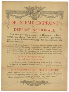 Voir l'Affiche du deuxième emprunt de la défense Nationale en plus grand