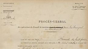 Consultez le Procès-verbal des opérations du conseil de révision dans le canton d’Apt de la classe de 1910. 8 mai 1911 