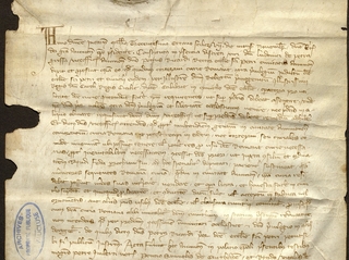 Chapitre collégial Saint-Pierre d'Avignon, droits sur le cimetière et droits de funérailles, 7 novembre 1308 (AD Vaucluse 9 G 7 /24)