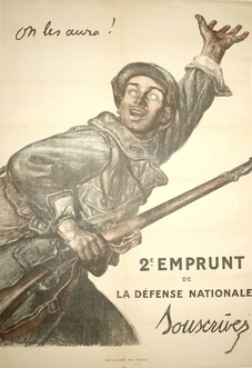 Voir l'affiche pour le deuxième emprunt de la défense nationale en plus grand