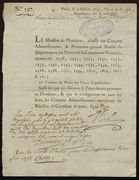 Lettre d’envoi des décrets de la Convention nationale au procureur syndic du département de Vaucluse pour être déposés au secrétariat. 3 octobre 1793 - Agrandir l'image, .JPG 2 Mo (fenêtre modale)
