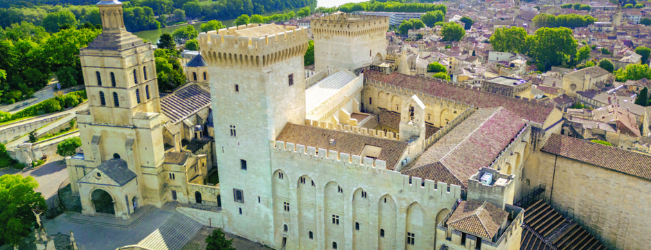 Vue du "palais vieux" depuis un drone 